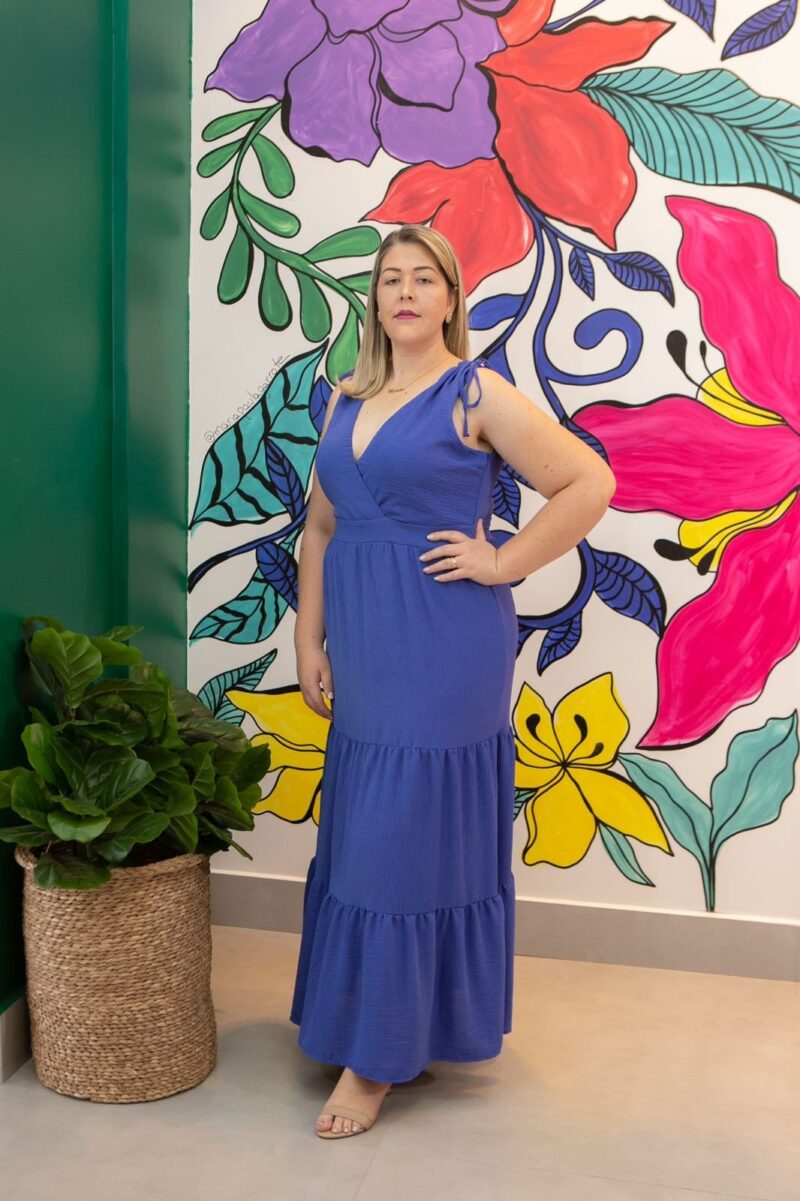 Vestido Longo Azul