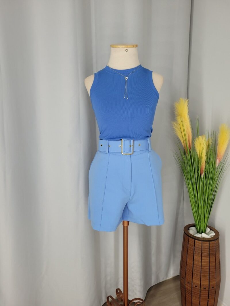 Look - Regata Azul e Short Azul