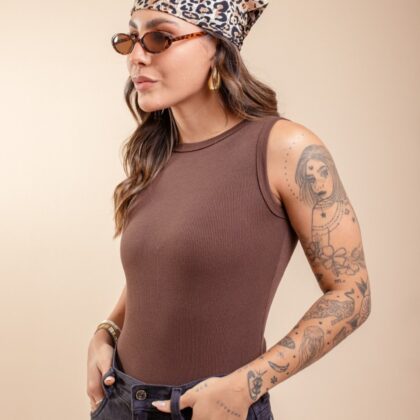 Dia das Mulheres - Regata Marrom