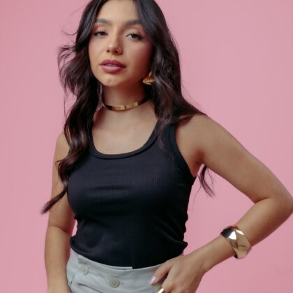 Regata Preta - Gola U